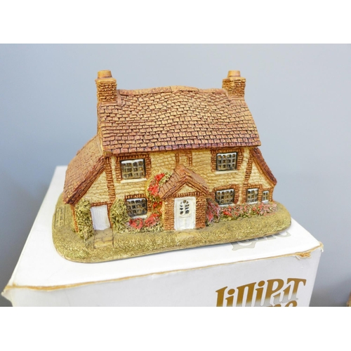 719 - Nine Lilliput Lane cottages including Brewn Bach, Catch a Cold and Stone Cottage, boxed and other Li... 