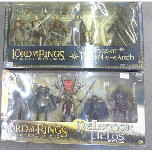 737 - Two Lord of the Rings sets; Pelennor Fields and Kings of Middle Earth