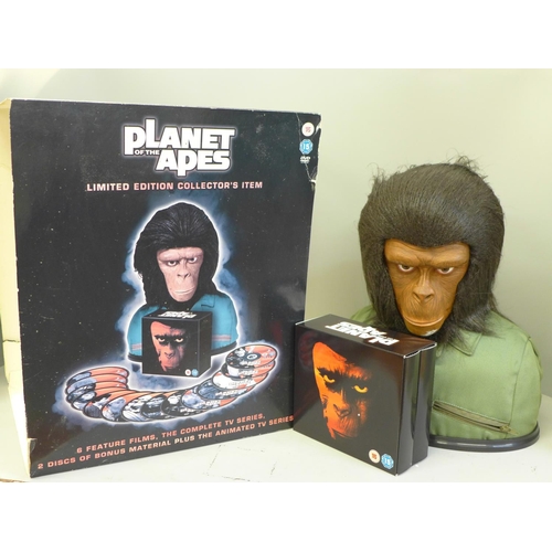 738 - Planet of The Apes, Limited Edition Collectors item, with one limited edition Ape head