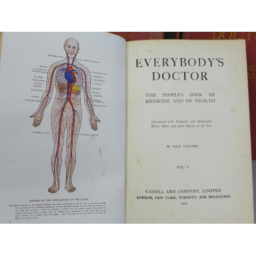 739 - Four volumes of Everybody's Doctor by Leading Physicians, 1912