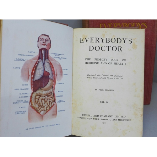 739 - Four volumes of Everybody's Doctor by Leading Physicians, 1912