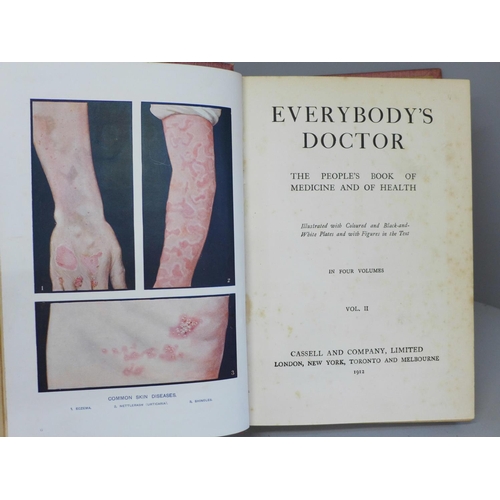 739 - Four volumes of Everybody's Doctor by Leading Physicians, 1912