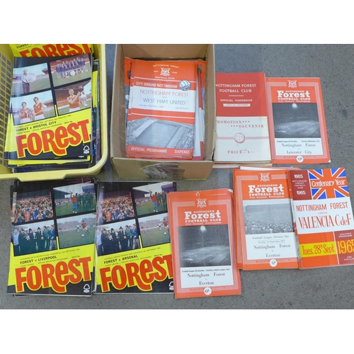 744 - Nottingham Forest football programmes 1950s onwards, (180)