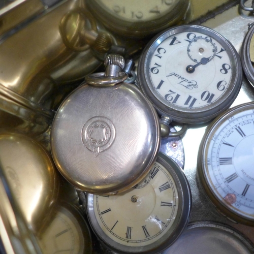 745 - Watch parts, pocket watches for spares and watch crystals