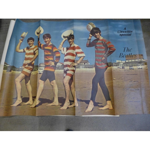 758 - The Beatles posters, etc., Reveillie (2) plus other 60s pop music posters