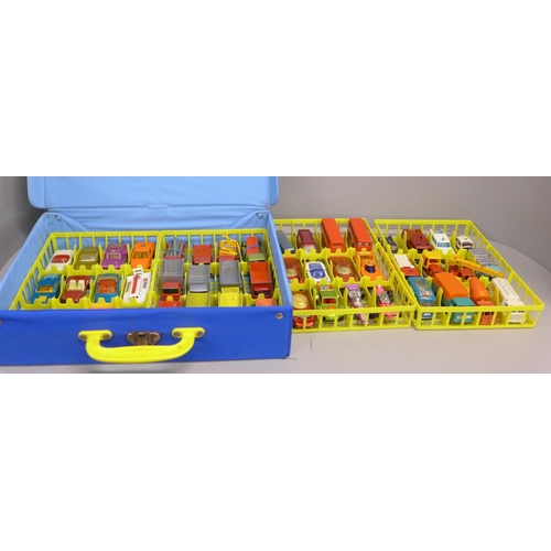 765 - A Matchbox collectors case with 48 models