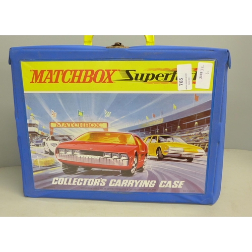 765 - A Matchbox collectors case with 48 models