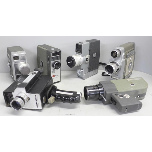 766 - Six cine cameras including Sekonic, Cine Eight, Bell & Howell and Sankyo