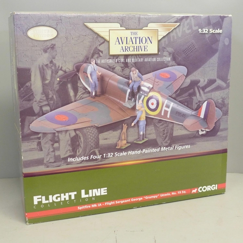 771 - A Corgi Aviation Archive US33906 limited edition 1:31 scale metal model of Flight Sergeant George Un... 