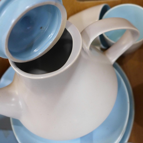 787 - Poole Pottery sky blue and grey tea and coffee wares  **PLEASE NOTE THIS LOT IS NOT ELIGIBLE FOR POS... 