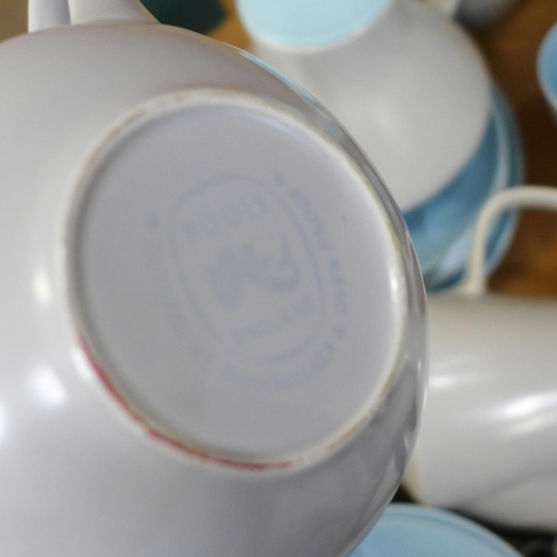 787 - Poole Pottery sky blue and grey tea and coffee wares  **PLEASE NOTE THIS LOT IS NOT ELIGIBLE FOR POS... 