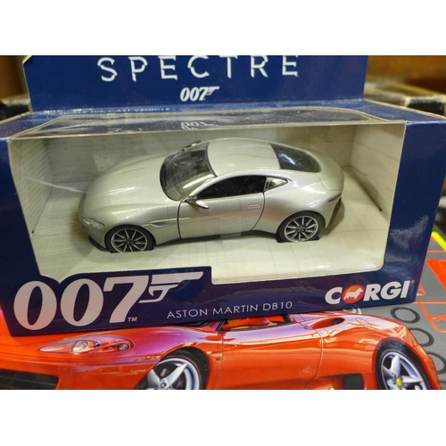 788 - A Revell 1:24 360 Spider set, a Solido Racing car, Scalextric Williams F1 BMW F23, a Corgi Spectre 0... 