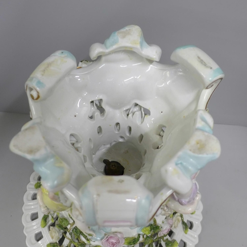 799 - A large Dresden porcelain figural centrepiece, c1930, 30.5cm