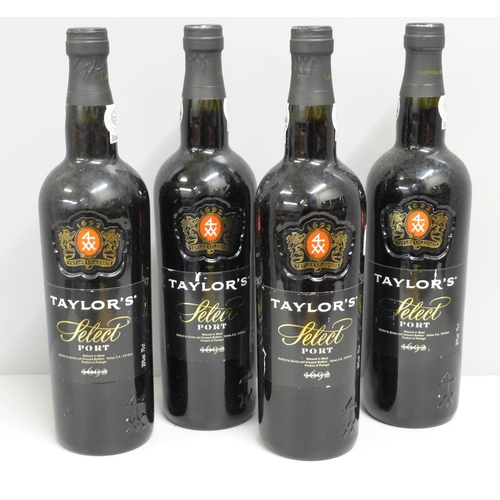 804 - Four bottles of Taylor's Port