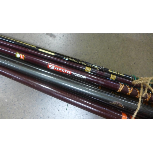 820 - A collection of fly fishing rods