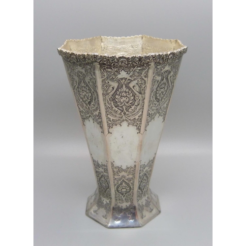 833 - An Ottoman silver vase, 14cm