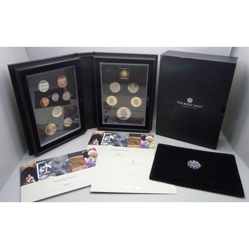 836 - The Royal Mint 2021 United Kingdom Proof Coin Set, no.2270, with box and paperwork