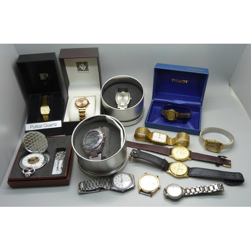 906 - Assorted wristwatches including Bulova, Seiko and Rotary