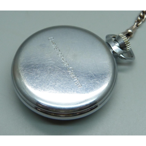 928 - A Dan Dare pocket watch by Ingersoll, case back personalised