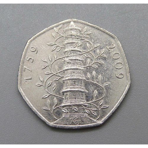 957 - A Kew Gardens 2009 50p coin