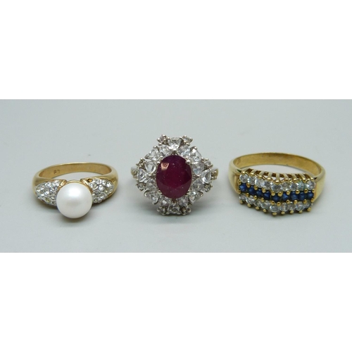 Red stone store costume ring