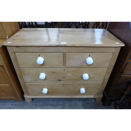 120 - A Victorian pine chest of drawers