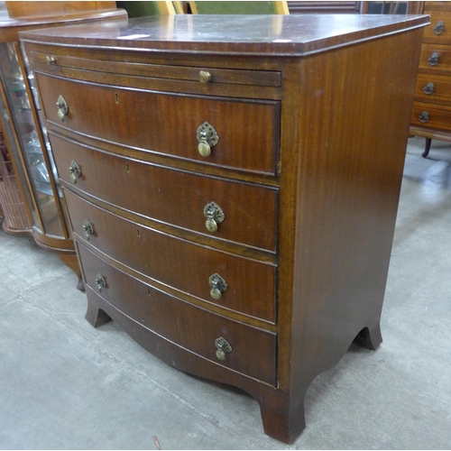 125 - A George III style mahogany bow front chest of drawers