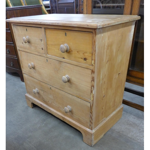 126 - A Victorian pine chest of drawers