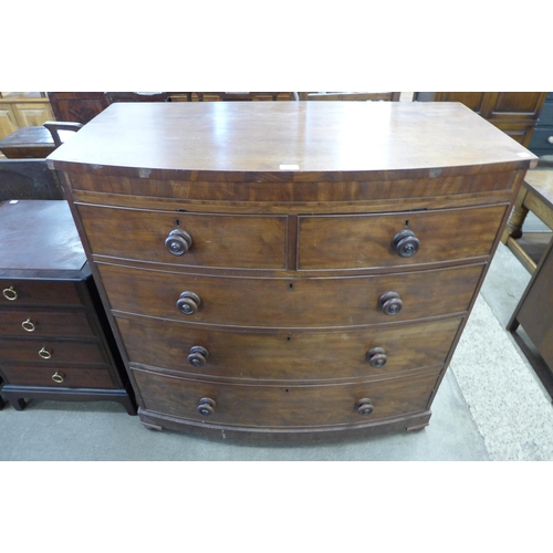 175 - A Victorian mahogany bow front chest of drawers