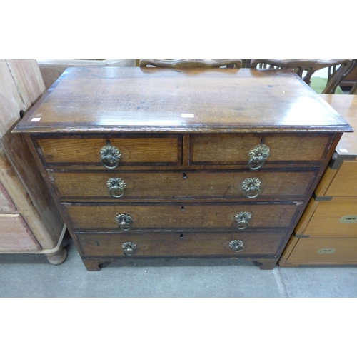 179 - A George III oak chest of drawers