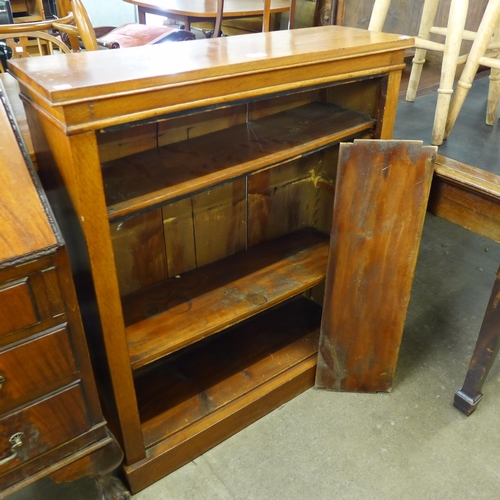 183 - A Victorian walnut open bookcase