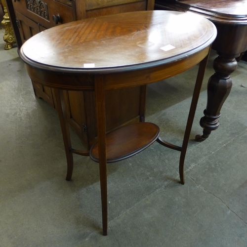 189 - An Edward VII inlaid mahogany oval occasional table