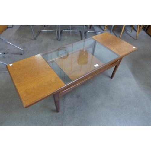 2 - A G-Plan Fresco teak and glass topped rectangular coffee table