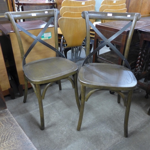 204 - A pair of beech bentwood chairs