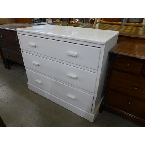 230 - A painted pine chest of drawers