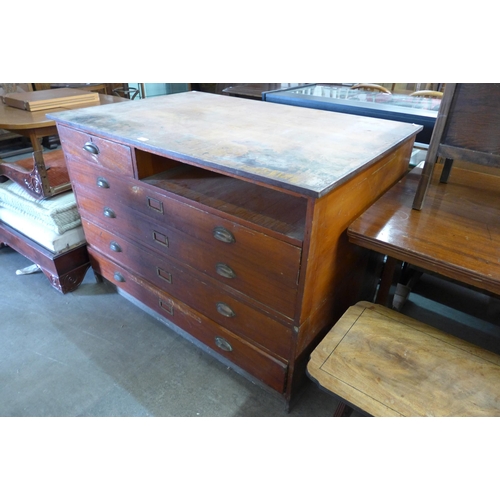 237 - An early 20th Century mahogany plan chest