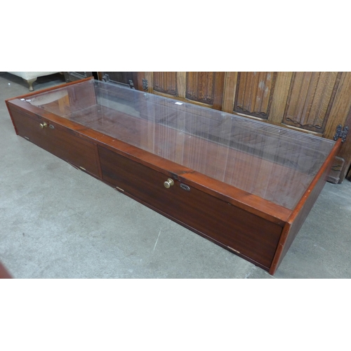 262 - A large mahogany table top display case