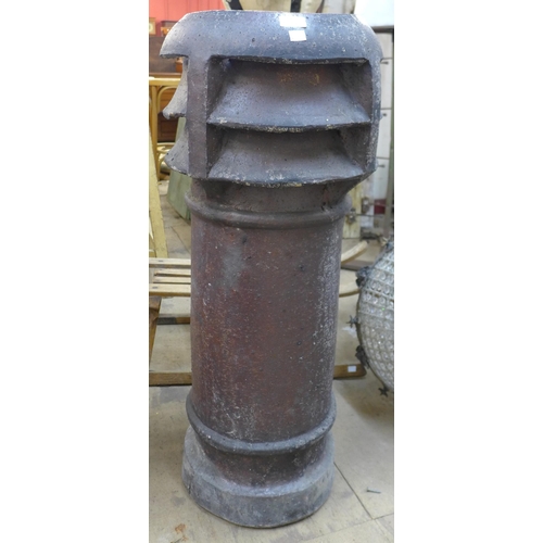 302 - A Victorian salt glazed terracotta chimney-pot