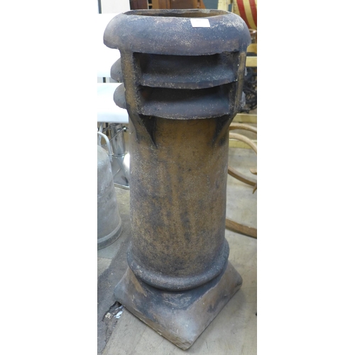 303 - A Victorian salt glazed terracotta chimney-pot