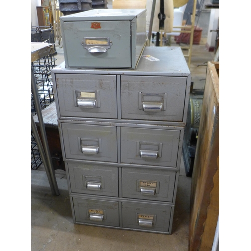 323 - Two steel index drawer cabinets