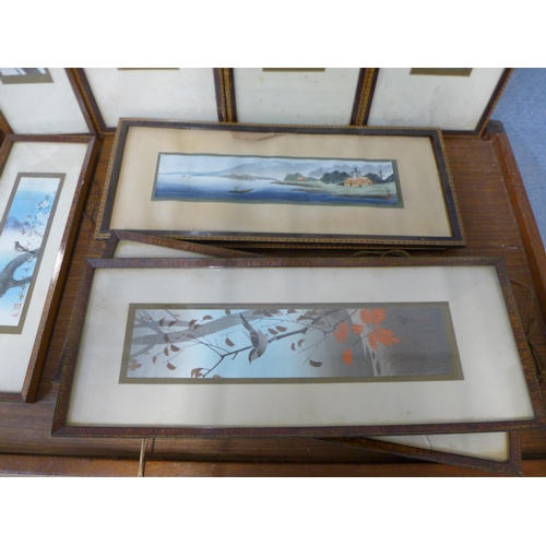 328 - Eleven small Chinese watercolours, framed