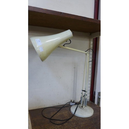 361 - A white metal anglepoise desk lamp