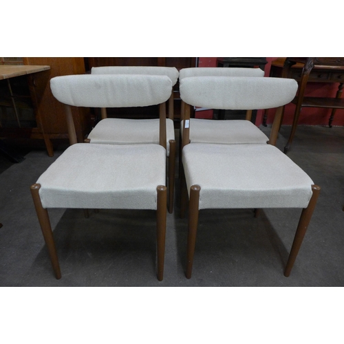 48 - A set of four Danish teak dining chairs