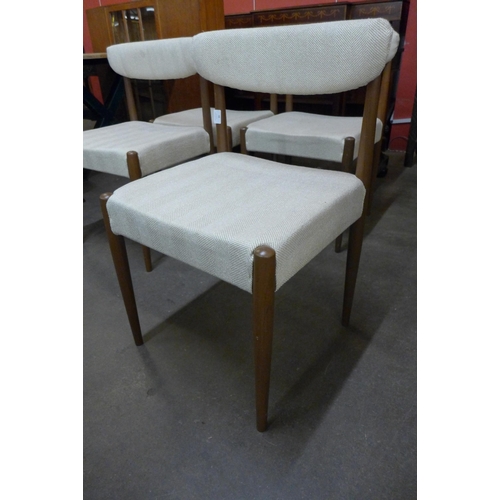 48 - A set of four Danish teak dining chairs