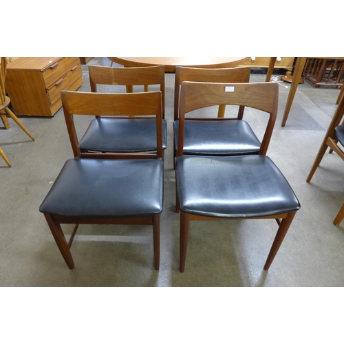 82 - A set of four Danish teak dining chairs