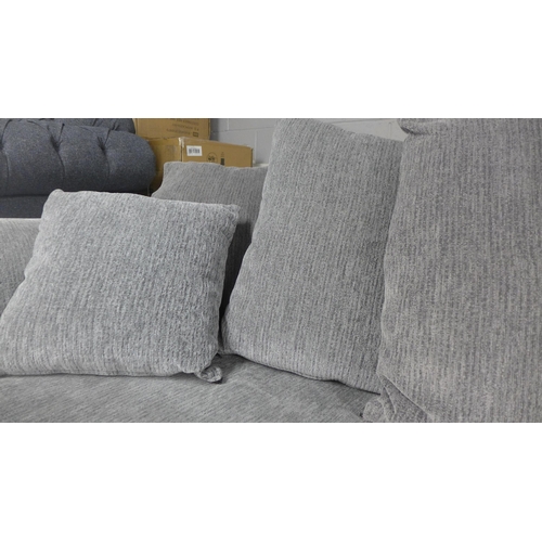 1414 - Two grey Dahlia sofas, four seater and love seat