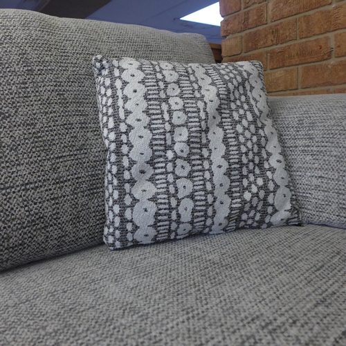 1486 - A grey fleck Whisper three seater and two seater sofa