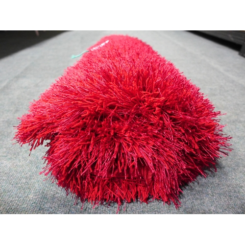 3126 - Balotelli Luxury Red Shaggy Rug - 60cm x 110cm (34)