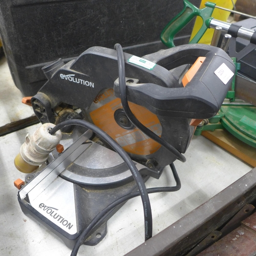 2034 - An Evolution Mitre saw, Mitre saw and gate hinges