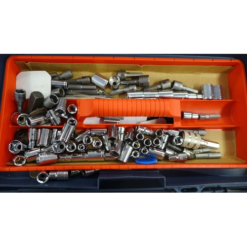 2151 - A quantity of toolboxes with contents- screwdriver sockets and more